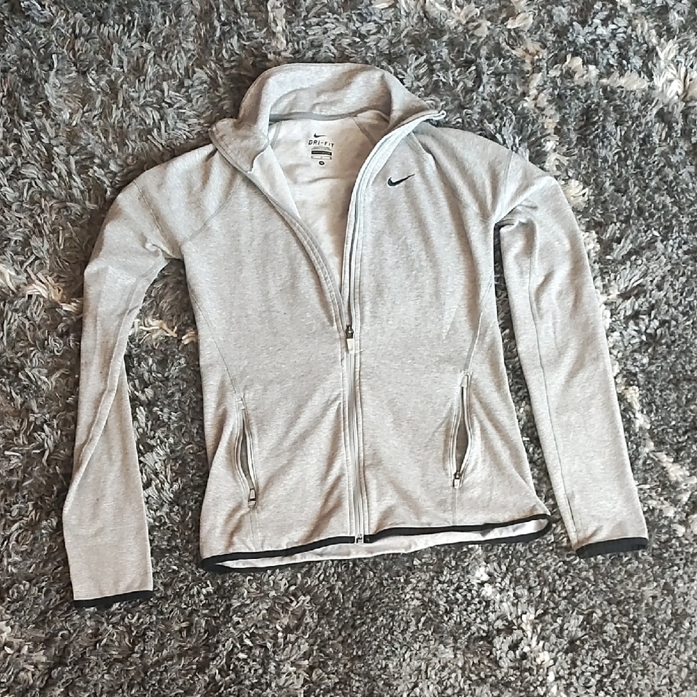 Nike Light Gray Full-Zip Jacket